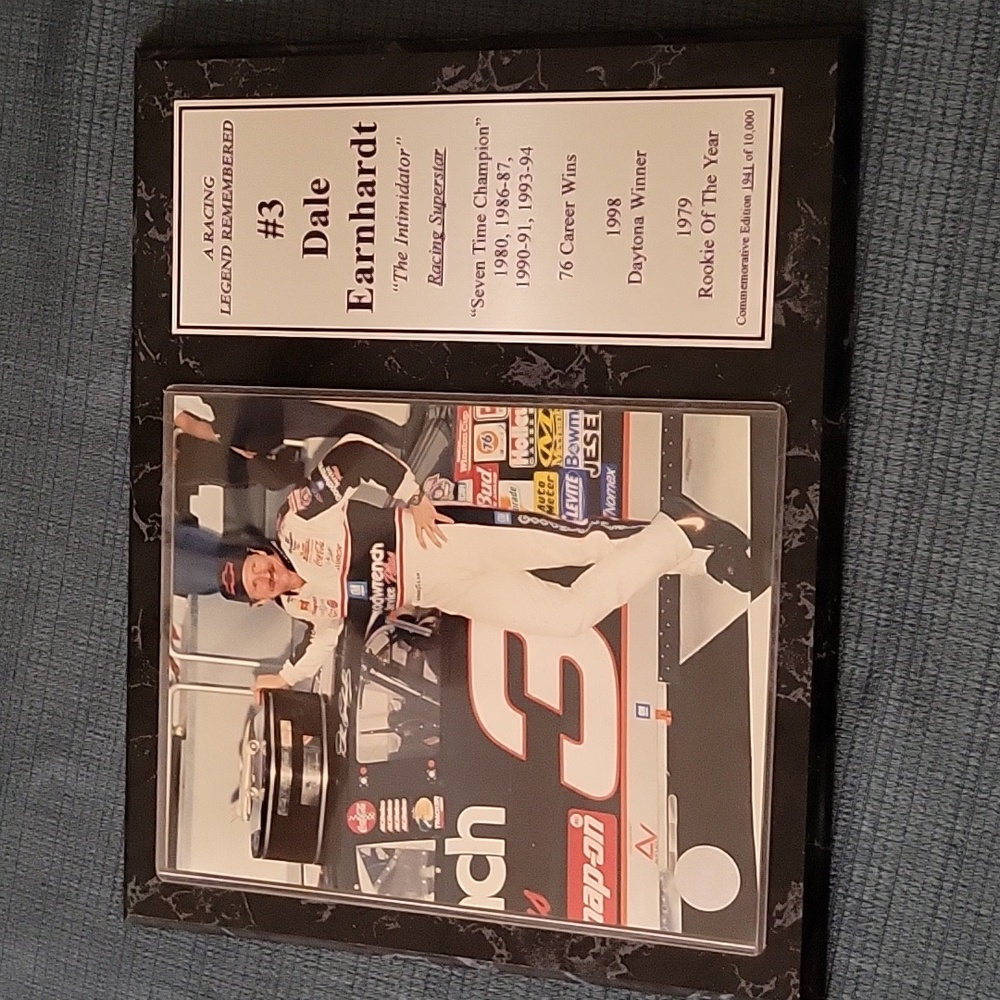 Dale Earnhardt #3  plaque